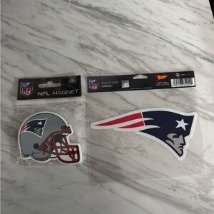 NFL Patriots Magnet and Decal Set